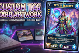 create custom tcg card artwork and illustrations for your game