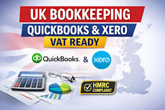 do UK bookkeeping in quickbooks or xero, vat ready