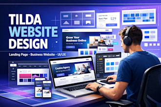 create professional tilda website landing page business website