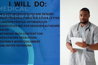 write ats healthcare resume for medical nurse pharma biotech