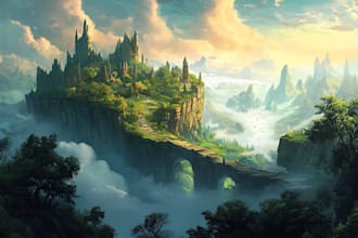 create professional landscape digital art