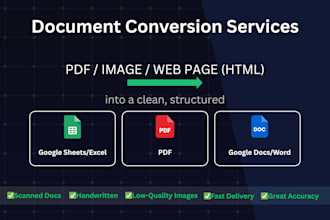 convert document, PDF or image to excel or word accurately