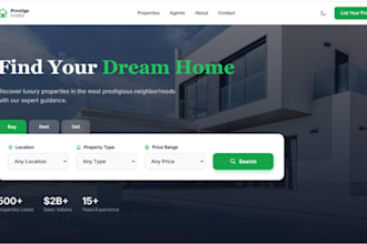 build wix real estate investment website property investment firm website