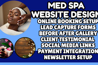 design wordpress med spa website skincare website botox website cosmetic website