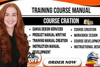 create training manual, course creation, training course,user guide and workbook