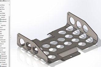 3d cad parts, sheet metal and manufacturing models in solidworks with step files