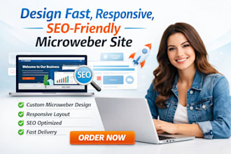 design fast responsive SEO friendly microweber site