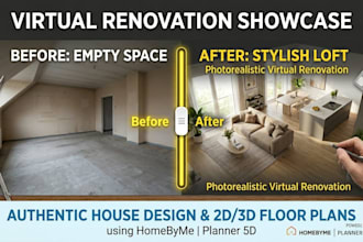 do house design, virtual renovation, 2d, 3d floor plan using homebyme planner 5d