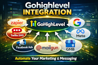 gohighlevel integration zapier twilio sms google meta facebook ads mailgun gmb