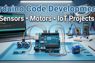 write or fix arduino code for sensors, motors and iot projects