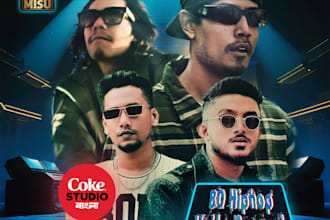 design creative music poster, album cover, concert flyer etc