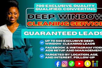 800 fresh deep cleaning leads, window cleaning, deep cleaning leads, google ads