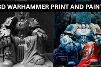3d print and paint miniature action figure 3d warhammer statue 3d resin printing