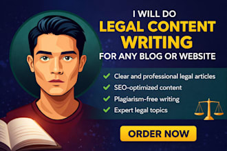 do legal content writing for any blogs or websites