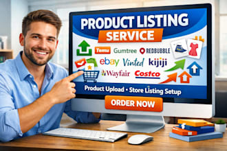 setup list products on onbuy etsy temu gumtree ebay vinted kijiji wayfair costco