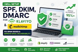 setup spf dkim dmarc for klaviyo mailchimp fix spam issues email deliverability