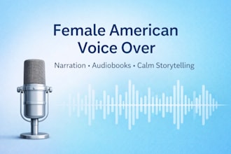 record an american female voice over narration