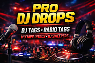 produce a hype dj drops for djs and radio stations