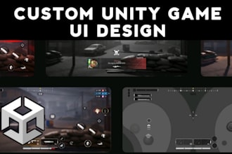 create stunning unity ui, game ui, hud, user interface for unity 2d, 3d games