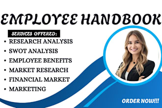create a professional employee handbook and staff manual