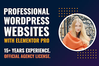 build a wordpress site with official elementor pro license