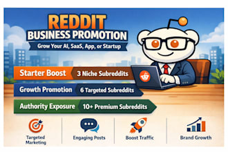 boost sales traffic to ecommerce app ai saas azure  startup brand SEO via reddit