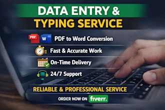 type your assignments form PDF to word, data entry , resume