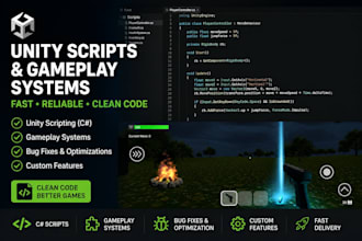 help you with unity scripts and gameplay systems