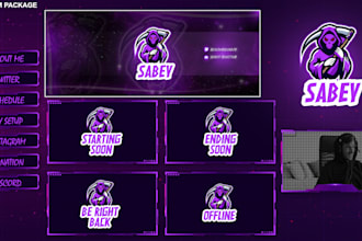 design a professional static twitch stream overlay package