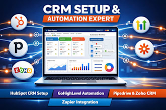 setup hubspot crm gohighlevel pipedrive zoho CRM automation zapier integration