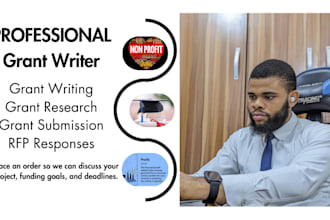 do grant writing, grant application and business plan