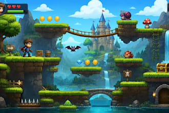 create a HTML and javascript game for the browser and mobile