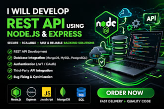 develop rest API using nodejs and express backend
