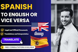 offer a verified translation into either spanish or english