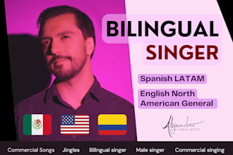 sing your english jingles and commercial songs