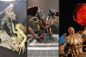 3d print and paint action figure model cosplay warhammer 40k hand painted resin