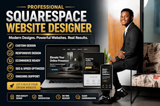 build squarespace website design or redesign, website development squarespace