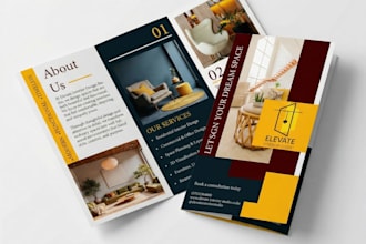 design professional flyers, bifold or trifold brochures