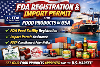 fda registration and import permit issuance for food products in USA