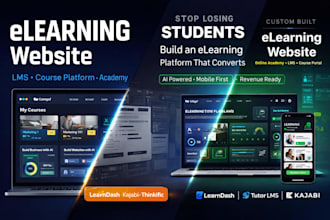 build ai elearning academy online course platform tutorlms udemy like webapp