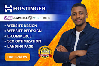design a professional hostinger website or hostinger website builder site