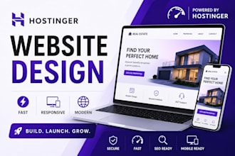 design a professional hostinger website, landing page, and online store
