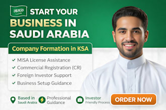 help you register a saudi arabia company with misa license and cr