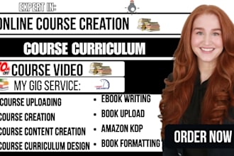 create online course content, elearning course creation, course curriculum, ppt