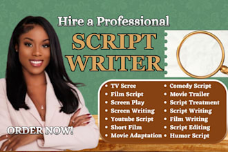 script writing screenplay film script youtube script screenwriting comedy script