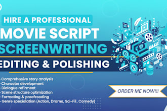 proofread and format movie script tv script screenplay and tv series