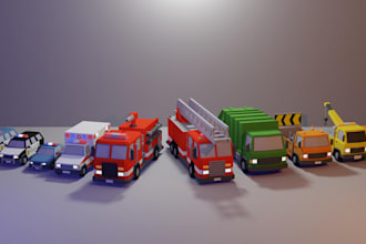 create low poly game assets