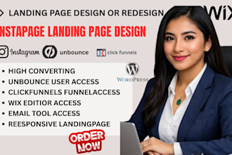 instapage page converting landing page funnel  unbounce with wordpress design