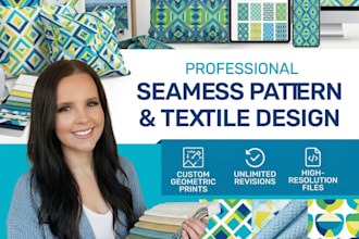 design seamless patterns, textile prints, geometric pattern