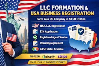 do llc formation, USA business registration, ein in all 50 states